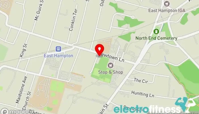 map of 11937 Fitness Inc Fitness center in East Hampton