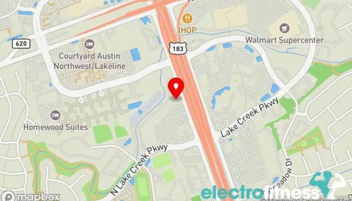 map of 24 Hour Fitness Gym, Fitness center, Personal trainer, Yoga studio in Austin