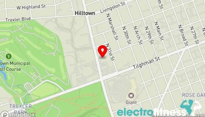 map of 6YCLE Allentown Fitness center in Allentown