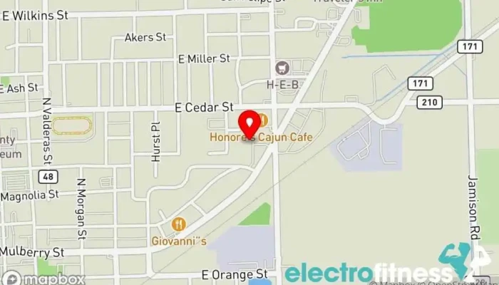 map of Absolute Fitness Gym in Angleton