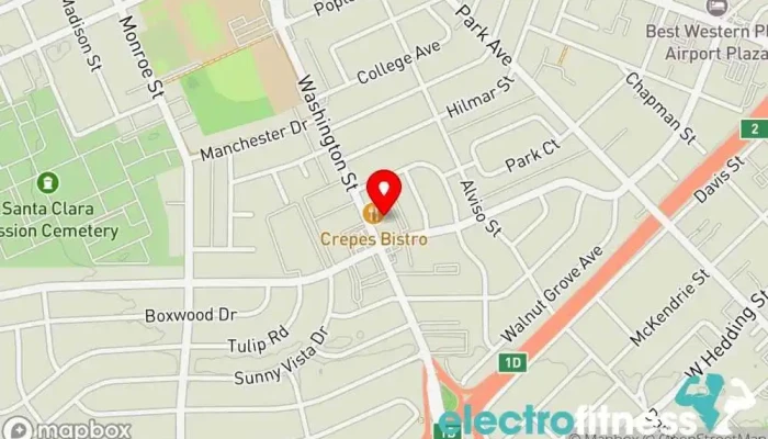 map of Accessible Fitness Physical fitness program, Gym, Nutritionist, Personal trainer, Weight loss service in Santa Clara