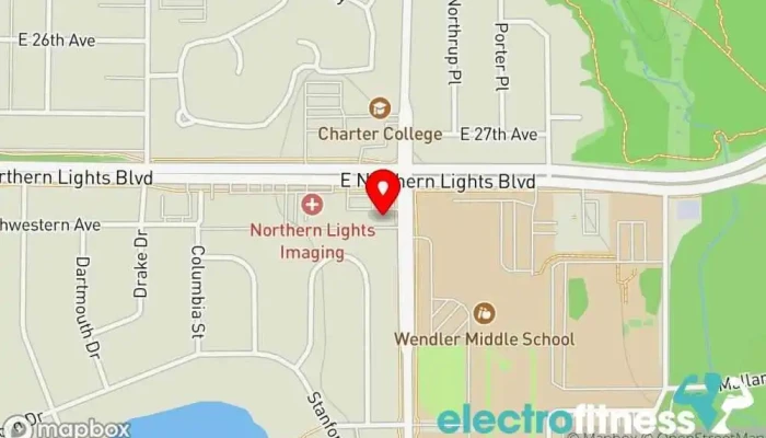 map of Ace Force Anchorage Fitness center in Anchorage