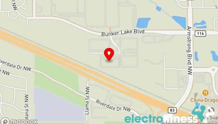 map of Adrenaline Sports Center Sports complex, Gym in Ramsey