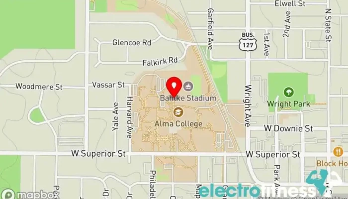 map of Alan J. Stone Center for Recreation Recreation center, Gym in Alma