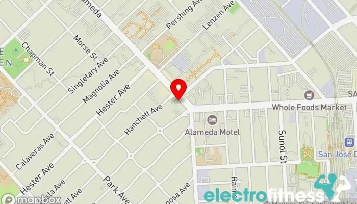map of All American Fitness Exercise equipment store, Sporting goods store in San Jose
