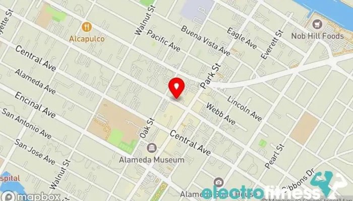 map of All in One Fitness Training Lab Fitness center, Gym, Personal trainer, Weight loss service in Alameda
