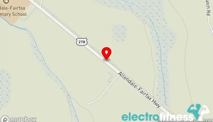 map of Allendale County Leisure Center Park in Fairfax