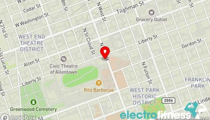 map of Allentown Zumba with Margarita Physical fitness program, Aerobics instructor in Allentown