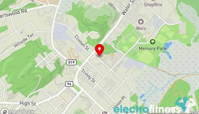 map of Alpha Fitness Gym in Newton