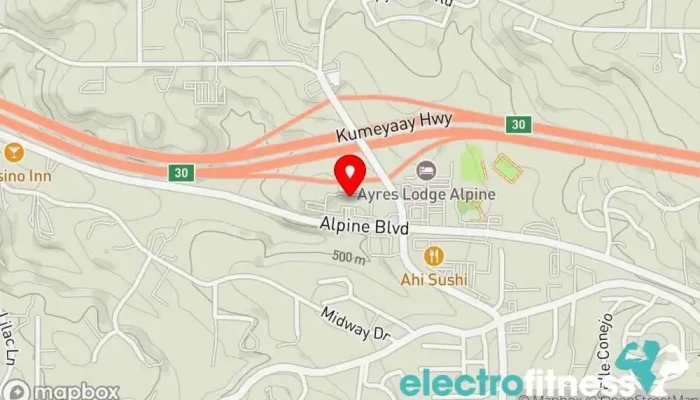 map of Alpine Fitness Fitness center in Alpine