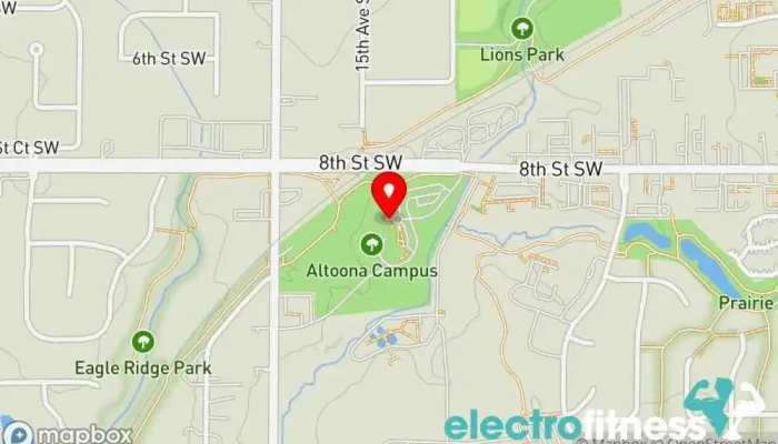 map of Altoona Campus Physical fitness program in Altoona