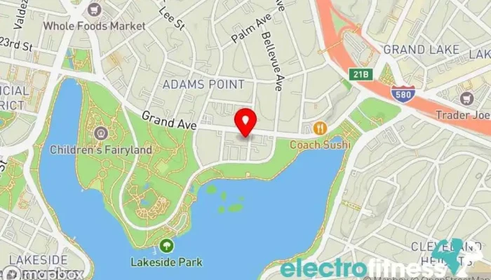 map of Aluna Fitness Personal trainer in Oakland