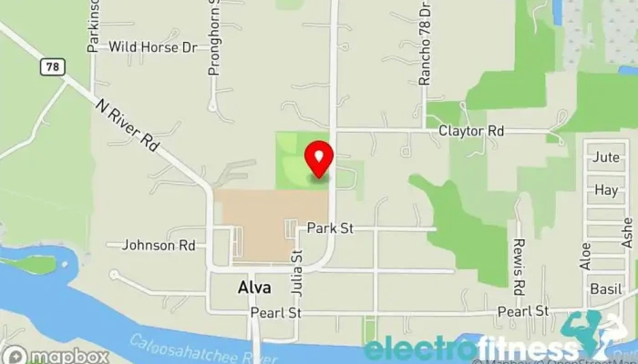 map of Alva Community Center & Park Park, Community center, Tourist attraction in Alva