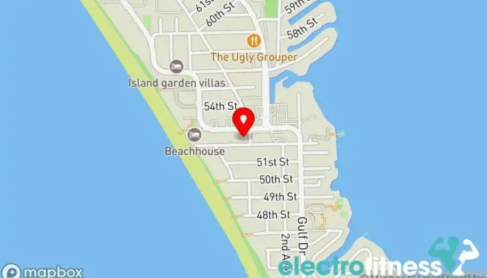 map of AMI Health & Fitness Fitness center, Gym, Weightlifting area in Holmes Beach