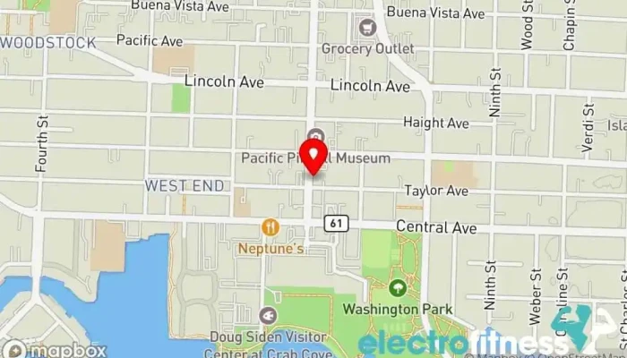 map of Anchor Strength Fitness center in Alameda