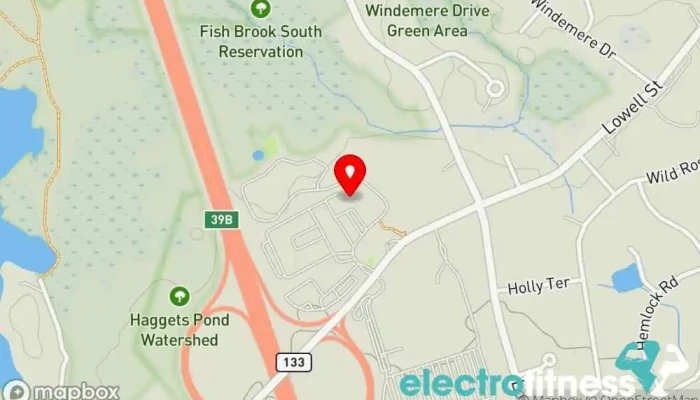 map of Andover CrossFit Physical fitness program in Andover
