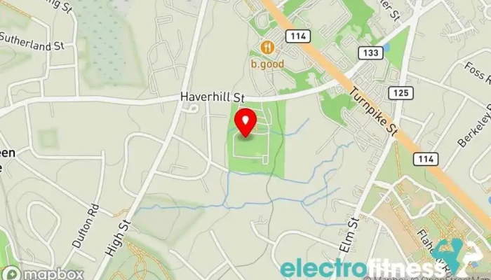 map of Andover / North Andover YMCA Fitness center, Non-profit organization, Swimming pool in Andover