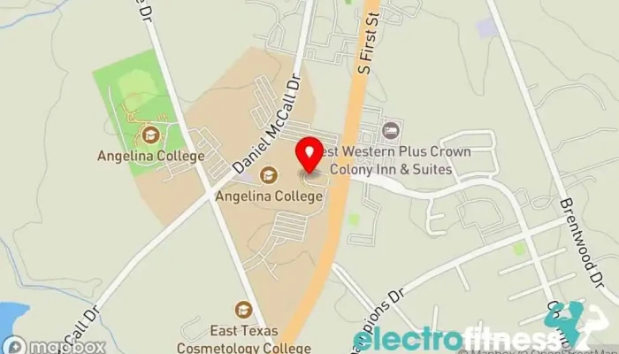 map of Angelina College Community college in Lufkin