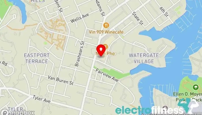 map of Annapolis Athletic Club Physical fitness program, Fitness center, Gym, Personal trainer, Pilates studio, Yoga studio in Annapolis
