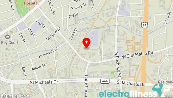 map of Anthropé Pilates Pilates studio in Santa Fe