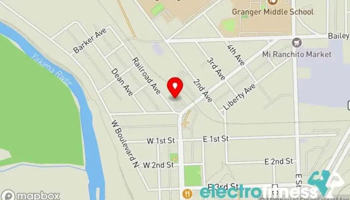 map of Anytime Fitness Gym, Fitness center, Personal trainer, Physical fitness program, Weightlifting area, Women's personal trainer in Granger