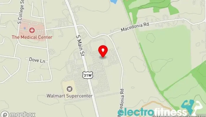map of Anytime Fitness Gym, Fitness center, Personal trainer, Physical fitness program, Weightlifting area, Women's personal trainer in Franklin