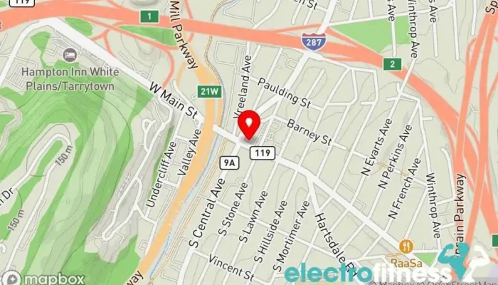 map of Anytime Fitness Gym, Fitness center, Personal trainer, Physical fitness program, Weightlifting area, Women's personal trainer in Elmsford