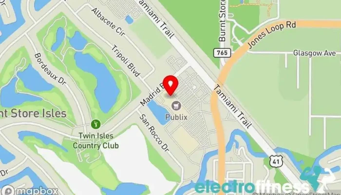 map of Anytime Fitness Gym, Fitness center, Personal trainer, Physical fitness program, Weightlifting area, Women's personal trainer in Punta Gorda