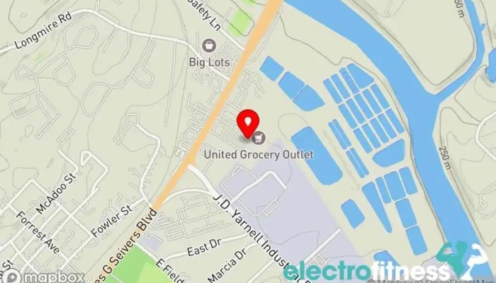 map of Anytime Fitness Gym, Fitness center, Personal trainer, Physical fitness program, Weight loss service, Weightlifting area in Clinton