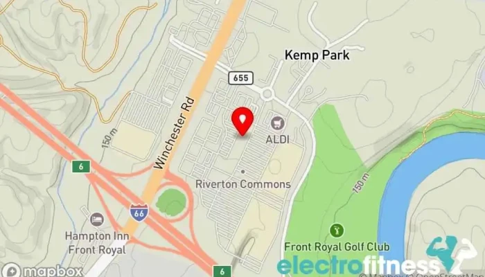 map of Anytime Fitness Gym, Fitness center, Personal trainer, Physical fitness program, Weightlifting area, Women's personal trainer in Front Royal