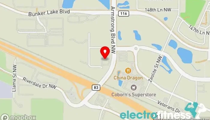 map of Anytime Fitness Ramsey Gym, Fitness center, Personal trainer, Physical fitness program, Weightlifting area, Women's personal trainer in Ramsey