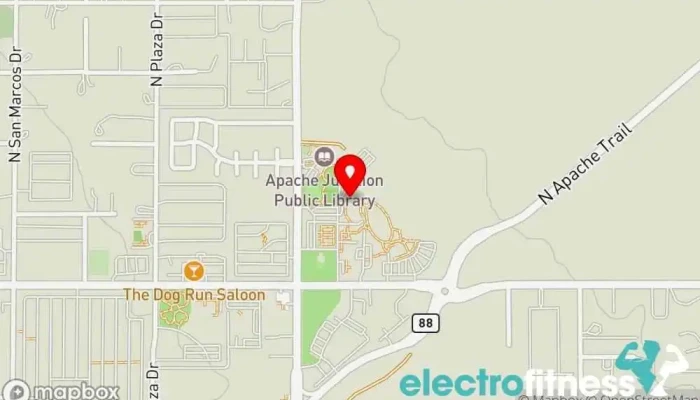 map of Apache Junction Multi-Generational Center (MGC) Recreation center, Basketball court, Fitness center, Park, Rock climbing, Senior citizen center, Youth center in Apache Junction