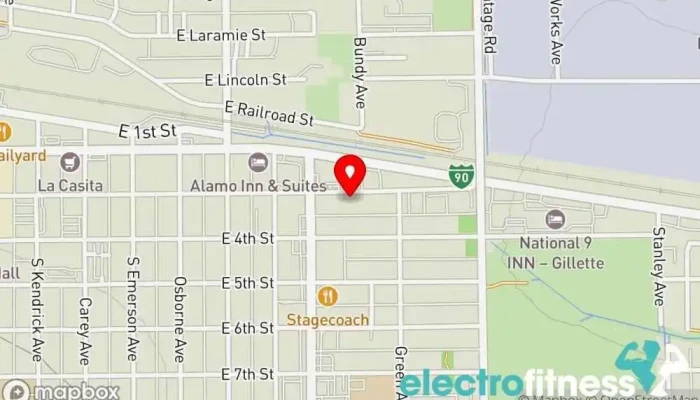 map of Ascend Freedom Fitness Non-profit organization in Gillette