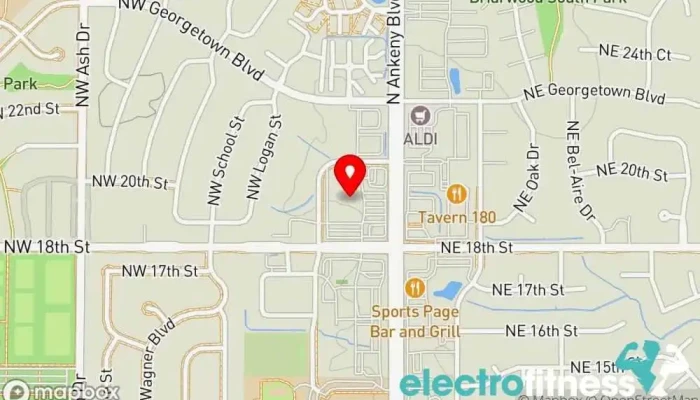 map of Aspen Athletic Clubs Ankeny Fitness center, Gym, Massage therapist, Personal trainer in Ankeny