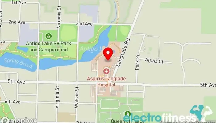 map of Aspirus Health & Performance Center Fitness center, Gym in Antigo