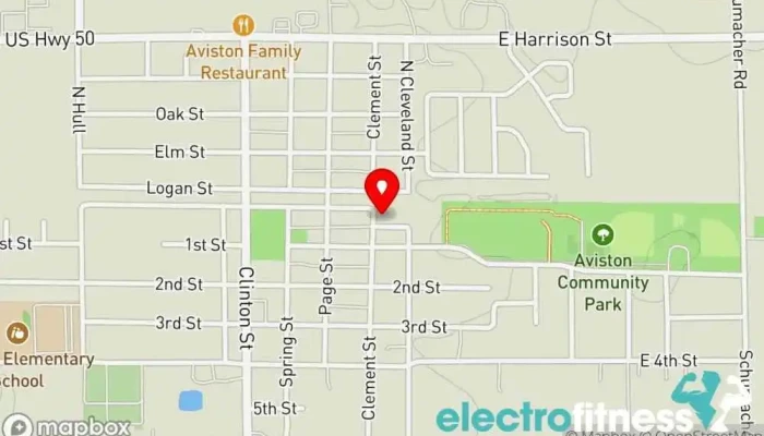 map of Aviston Fitness Fitness center in Aviston
