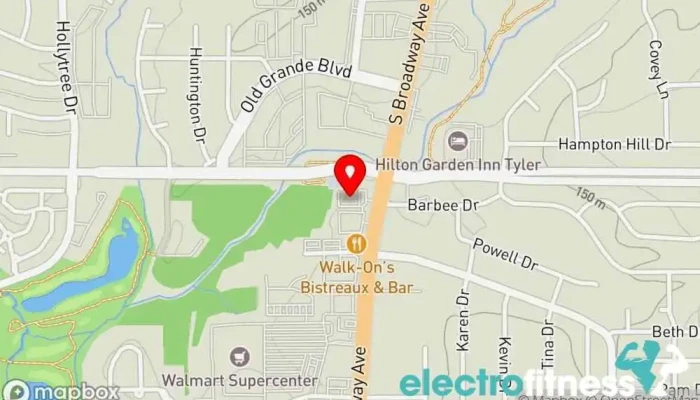 map of B-FIT Tyler Personal trainer, Gym, Weight loss service in Tyler