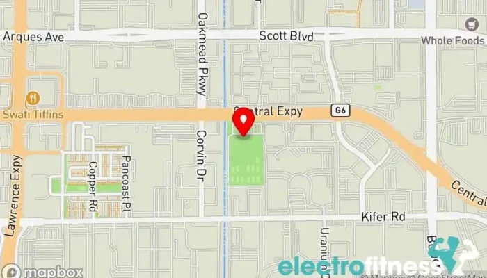 map of Bay Club Santa Clara Sports club, Fitness center, Gym, Outdoor swimming pool, Pickleball court, Squash club, Tennis club, Yoga studio in Santa Clara