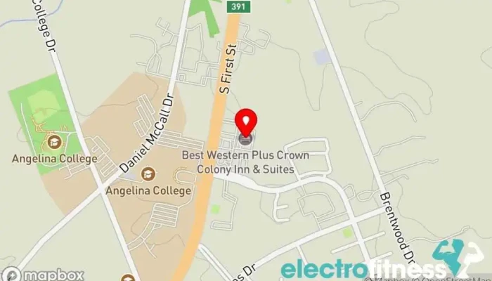 map of Best Western Plus Crown Colony Inn & Suites Hotel in Lufkin