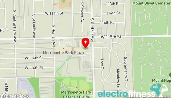 map of Blink Fitness Merrionette Park Gym, Fitness center in Merrionette Park