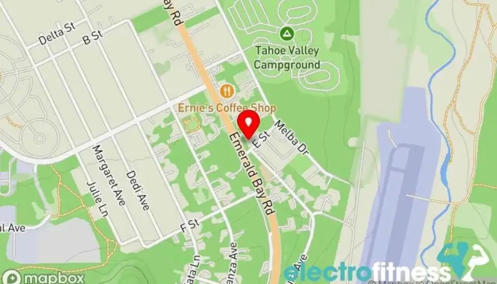map of Blue Granite Climbing Gym Rock climbing gym, Gym in South Lake Tahoe