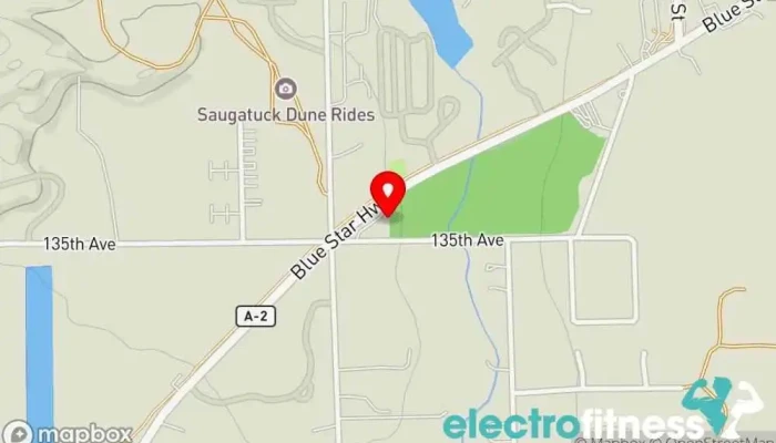 map of Blue Star Gym Gym in Saugatuck