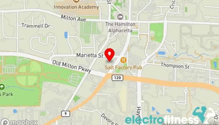 map of Body by Design Fitness Studio Alpharetta Physical fitness program, Gym, Personal trainer in Alpharetta