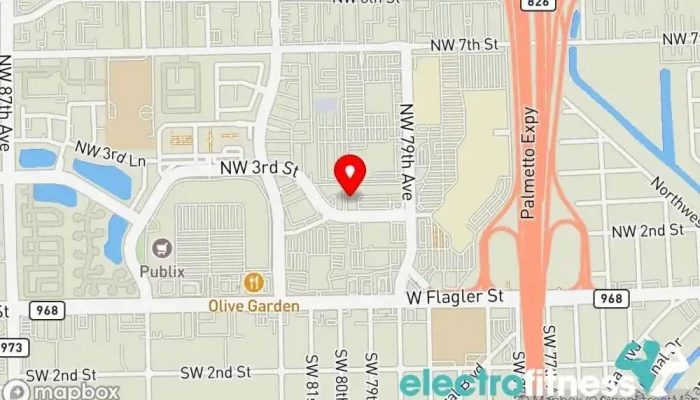 map of Bodycut Fitness Center Gym in Miami