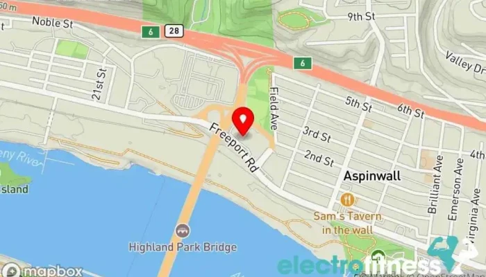 map of Bodytech Health & Fitness Gym in Aspinwall