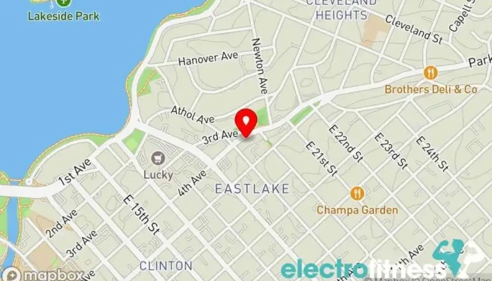 map of Brightside Barbell Gym, Personal trainer in Oakland