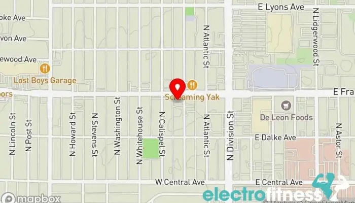 map of Buck & Affiliates Fitness Club Insurance Fitness center, Insurance agency, Physical fitness program in Spokane
