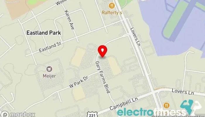 map of Burn Boot Camp Gym, Boot camp, Fitness center, Personal trainer, Physical fitness program, Wellness program in Bowling Green