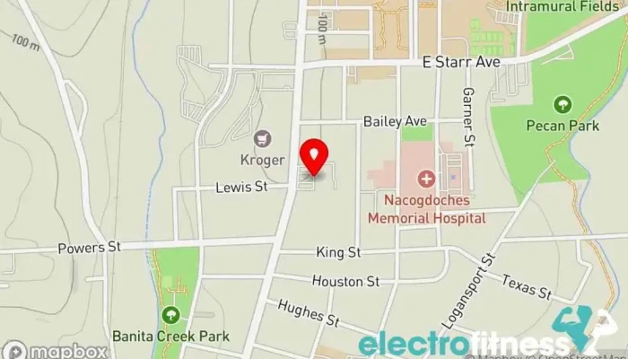 map of C. L. Simon Recreation Center Recreation center, Gym in Nacogdoches