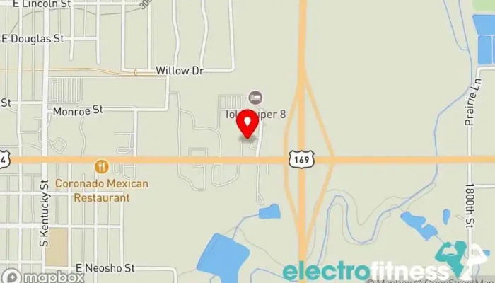 map of Cedarbrook Fitness Fitness center in Iola